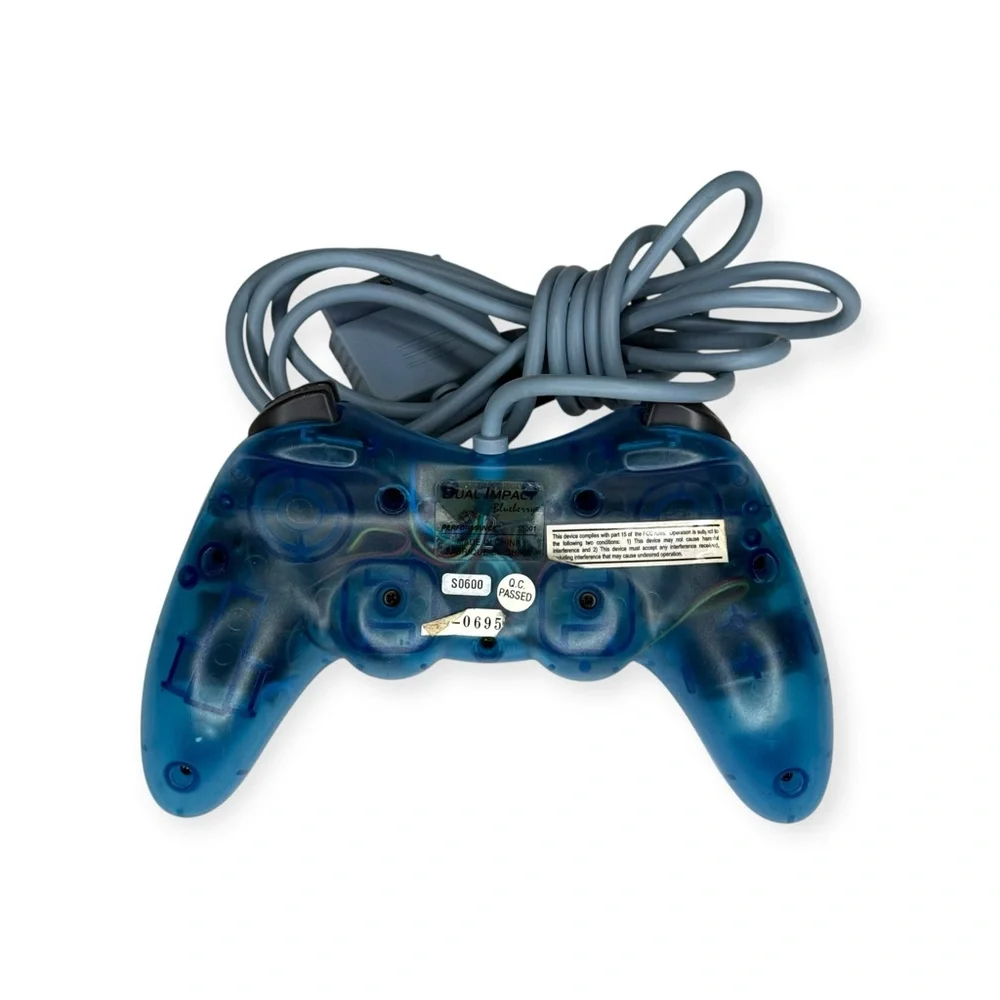 Performance Dual Impact 2 𖤍 Wired Controller Sony PlayStation 2 PS2 𖤍 Blueberry
